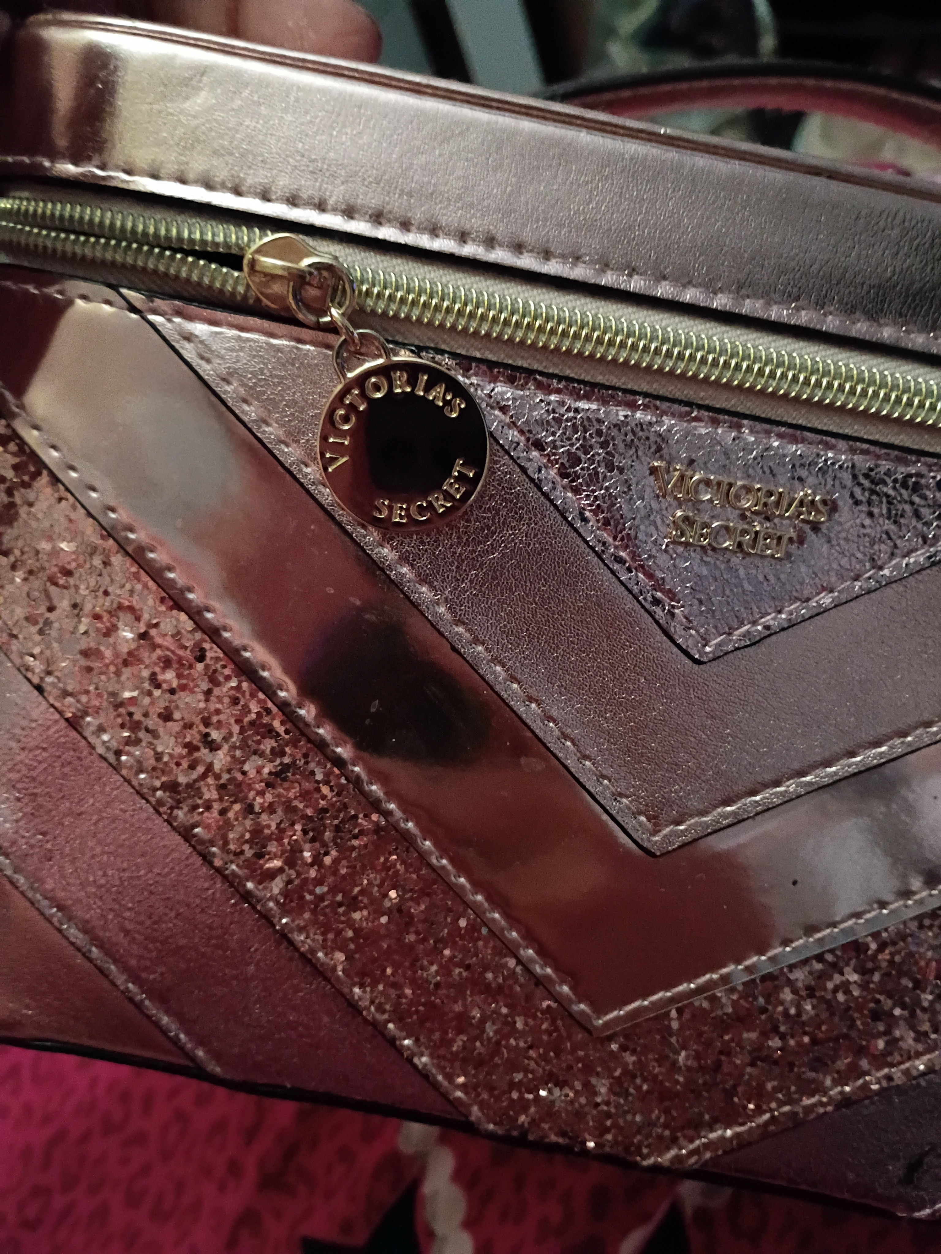 Metallic Rose Gold Victoria Secret Cosmetic Case — image 8 of 8